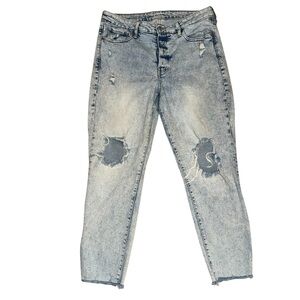 Old Navy Distressed Button Fly Jeans